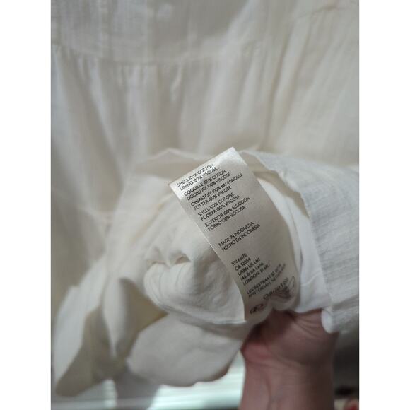 Anthropologie Square Neck Puff Sleeve Cotton Dress - Picture 6 of 7